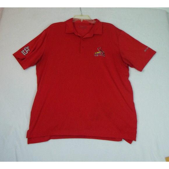 Columbia Golf Mens‎ Size XL Red St. Louis Cardinals Polo Shirt - Picture 1 of 10